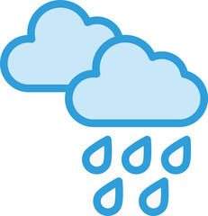 Fototapeta premium Rain Vector Icon Design Illustration