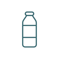 milk brick icon. Thin line milk brick icon from restaurant collection. Outline vector isolated on white background. Editable milk brick symbol can be used web and mobile