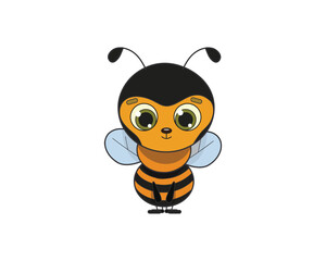 Bee vector isolated color icon. Bee animal vector icon. Bee icon