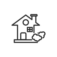 house icon. Thin line house, house icon from cleaning collection. Outline vector isolated on white background. Editable house symbol can be used web and mobile