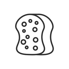 wiping sponge tool icon. Thin line wiping sponge tool, brush icon from cleaning collection. Outline vector isolated on white background. Editable wiping sponge tool symbol can be used web and mobile