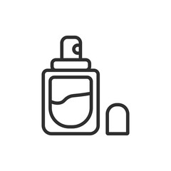 perfume cleanin icon. Thin line perfume cleanin, cleaner icon from cleaning collection. Outline vector isolated on white background. Editable perfume cleanin symbol can be used web and mobile