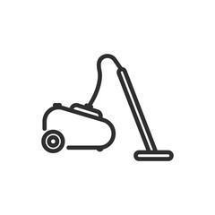 vacuum cleanin icon. Thin line vacuum cleanin, perfume icon from cleaning collection. Outline vector isolated on white background. Editable vacuum cleanin symbol can be used web and mobile