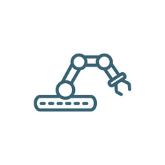 robotic icons. Thin line robotic, computer icon from computer and tech collection. Outline vector isolated on white background. Editable robotic symbol can be used web and mobile