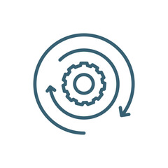 circular design icons. Thin line circular design, circle icon from computer and tech collection. Outline vector isolated on white background. Editable circular design symbol can be used web and mobile