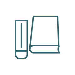 hardbound book icon. Thin line hardbound book, bibliophile icon from education collection. Outline vector isolated on white background. Editable hardbound book symbol can be used web and mobile