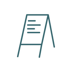 flip chart icon. Thin line flip chart, business icon from education collection. Outline vector isolated on white background. Editable flip chart symbol can be used web and mobile