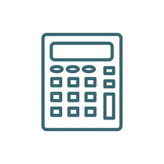 adding machine icon. Thin line adding machine, machine icon from education collection. Outline vector isolated on white background. Editable adding machine symbol can be used web and mobile