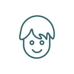 boy icon. Thin line boy icon from health and medical collection. Outline vector isolated on white background. Editable boy symbol can be used web and mobile