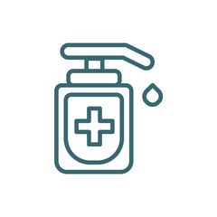 Obraz premium desinfectant icon. Thin line desinfectant icon from health and medical collection. Outline vector isolated on white background. Editable desinfectant symbol can be used web and mobile