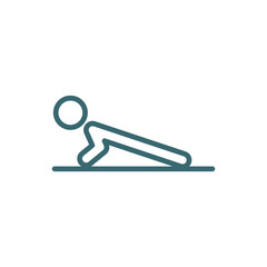 push up icon. Thin line push up icon from Fitness and Gym collection. Outline vector isolated on white background. Editable push up symbol can be used web and mobile
