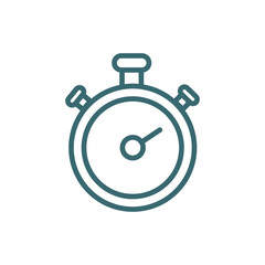 big stopwatch icon. Thin line big stopwatch icon from Fitness and Gym collection. Outline vector isolated on white background. Editable big stopwatch symbol can be used web and mobile