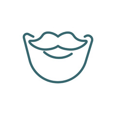 beardy icon. Thin line beardy icon from Hygiene and Sanitation collection. Outline vector isolated on white background. Editable beardy symbol can be used web and mobile