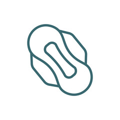 Obraz premium sanitary napkin icon. Thin line sanitary napkin icon from Hygiene and Sanitation collection. Outline vector isolated on white background. Editable sanitary napkin symbol can be used web and mobile