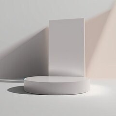 Fototapeta premium Geometric luxury podium product display.Generative AI