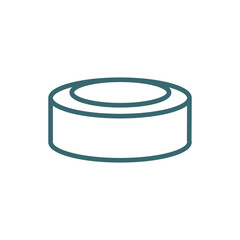 hockey puck icon. Thin line hockey puck icon from sport and game collection. Outline vector isolated on white background. Editable hockey puck symbol can be used web and mobile