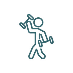 excersice icon. Thin line excersice icon from sport and game collection. Outline vector isolated on white background. Editable excersice symbol can be used web and mobile