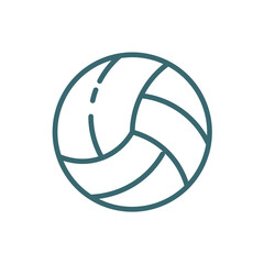 volleyball ball icon. Thin line volleyball ball icon from sport and game collection. Outline vector isolated on white background. Editable volleyball ball symbol can be used web and mobile