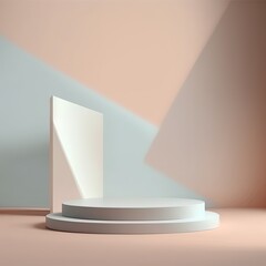 Geometric luxury podium product display.Generative AI