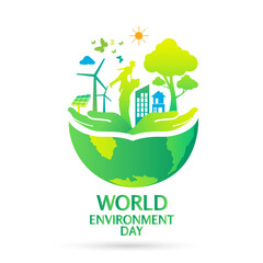 World environment day logo design template 