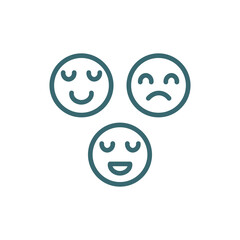 reaction icon. Thin line reaction icon from startup and strategy collection. Outline vector isolated on white background. Editable reaction symbol can be used web and mobile