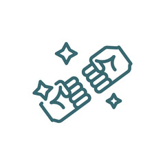 rivalry icon. Thin line rivalry icon from startup and strategy collection. Outline vector isolated on white background. Editable rivalry symbol can be used web and mobile