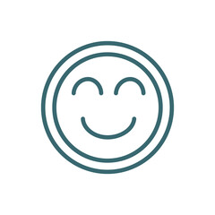 happiness icon. Thin line happiness icon from startup and strategy collection. Outline vector isolated on white background. Editable happiness symbol can be used web and mobile