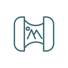 panoramic icon. Thin line panoramic icon from technology collection. Outline vector isolated on white background. Editable panoramic symbol can be used web and mobile