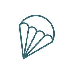 parasailing icon. Thin line parasailing icon from travel and trip collection. Outline vector isolated on white background. Editable parasailing symbol can be used web and mobile