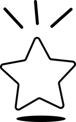 A shadowed and glowing star pattern icon