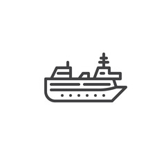 Obraz premium Cruise ship line icon