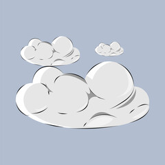 vector clouds with beautiful detailed shapes
