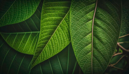 green leaf background. generative AI