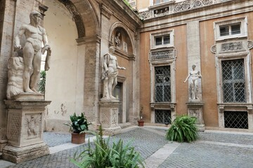 ROME MARCH 1 2023 AN EXTERNAL VIEW OF THE MATTEI DI GIOVE PALACE ,HEADQUARTERS OF THE ITALIAN CENTER FOR AMERICAN STUDIES