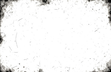 Old Dark Dust Particles, Vintage Frame Dirt, Isolated Png Overlay Background 