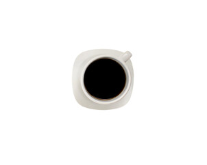 cup of black coffee on a transparent background