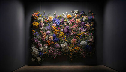 Fototapeta premium background with flowers. Generative AI