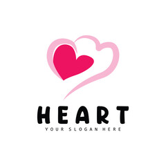 Heart Logo, Love Design, Valentine's Day Vector, Love Heart Icon, Illustration Template