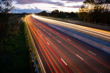 Motorway at night - Light trails