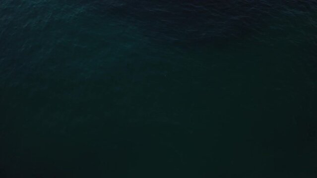 Water pan up - 4k Aerial - Tel aviv beach - during sunset