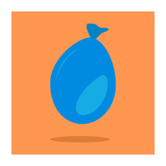 Holi water balloon icon isolated. Holi vector.
