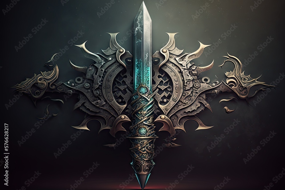 Poster radiating dagger of dreadful precision generative ai