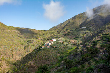 Fototapeta na wymiar The village of Masca in the mountains in Tenerife in Spain