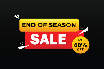 End of season sale banner design.