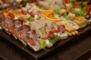 Nicely served appetizer and catering