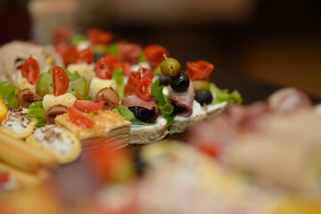 Nicely served appetizer and catering