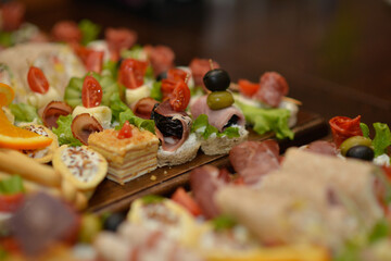 Nicely served appetizer and catering