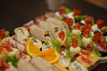 Nicely served appetizer and catering