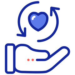 volunteer love icon