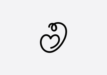 Love font circle sign. love logo design and heart font design by the letters and alphabets